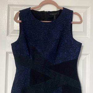 BCBG Evening Dress - Navy with Black Lace